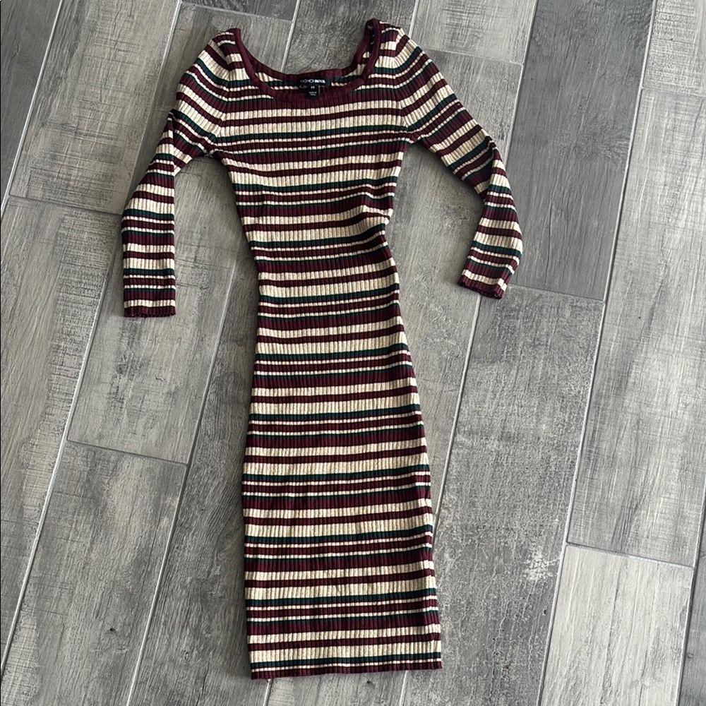 Fashion Nova Striped Knit Dress